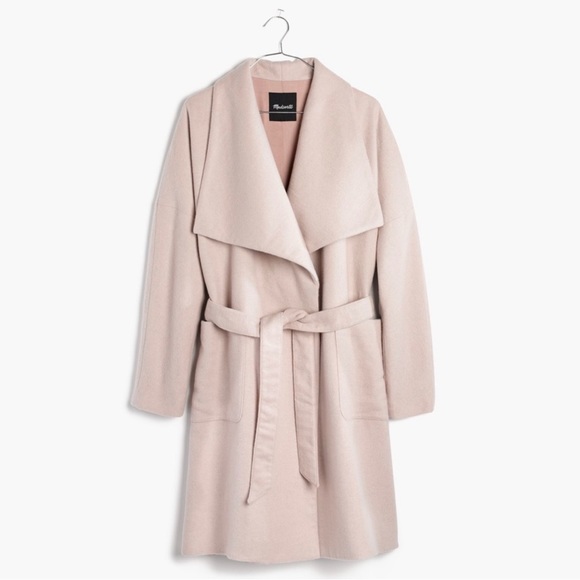 Madewell Jackets & Coats Madewell Wool Blend Delancey Tie Front